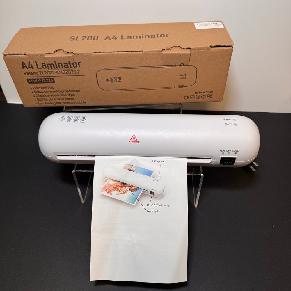 New A4 Laminator Machine Model SL280 - 9" Hot & Cold